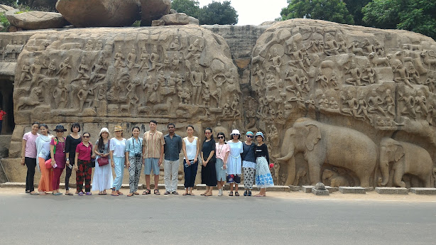Anahata Yoga group visiting Mahabalipuram on a previous India tour